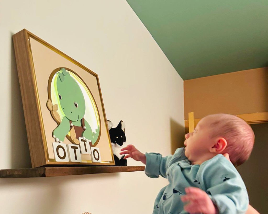 Quadro Charme Otto - Decoração artesanal para quarto de bebê